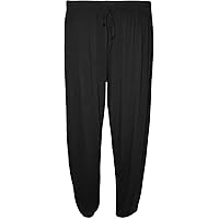 Woman Essentials French Terry Pants Elasticated Tie Waist Plain Harem Pant Trouser (US 10 – 24)