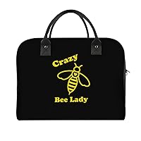 Crazy Bee Lady Large Crossbody Bag Laptop Bags Shoulder Handbags Tote with Strap for Travel Office