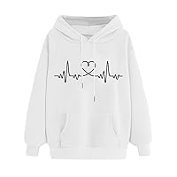 Electrocardiogram Women's Hoodie Sweatshirt Pullover Long Sleeves Pocket Comfortable Sweatshirts Fall Winter Daily