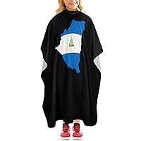 Nicaragua Flag Map Funny Barber Cape Professional Salon Hair Cutting Capes Hairdressing Apron for Men Women