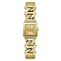 GUESS Women's 20.8mm Watch - Gold Tone G-Link Champagne Dial Gold Tone Case