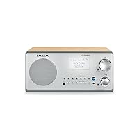 Sangean HDR-18 HD Radio/FM-Stereo/AM Wooden Cabinet Table Top Radio silver