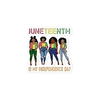 Juneteenth is My Independence Day Cute Black Girls Kids Premium Stickers