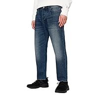 Emporio Armani Men's J71 90s Baggy Ankle Fit Non Stretch Cotton Denim