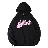LBW I Am Kenough Hoodie for Women Funny Letter Print Hooded Sweatshirt I Am Enough Hoodies Streetwear Casual Pullovers Tops