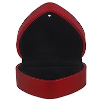 BESTOYARD Box Earrings Case Engagement Ring Holder Ring Holders Jewelry Storage Container Jewelry Case Small Necklace Case Engagement Ring Case Heart-shaped Red Gift Miss Flannel
