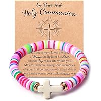 Cross Bracelets First Communion Gifts, Baptism Gifts, Confirmation Gifts for Girls