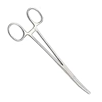 SURGICAL ONLINE 7Curved Hemostat Forceps - Stainless Steel Locking Tweezer Clamps - Ideal Hemostats for Nurses, Fishing Forceps, Crafts and Hobby