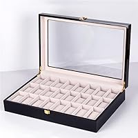 Watch Box 24 Grid Wooden Watch Box Case Holder Storage Box Men's Watch Women's Jewelry Box Display (Color : A, Size : One size)