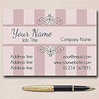 Champagne Classic Coral Personalized Business Cards