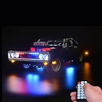 LED Light Kit for Lego 42111 Technic Fast and Furious Dom's Dodge Charger Building Model Building Blocks (Not Include Building Block Model) (RC Upgraded Version)