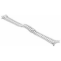 Ewatchparts 13MM 14K WHITE GOLD PRESIDENT STYLE WATCH BAND COMPATIBLE WITH 26MM ROLEX DATEJUST PRESIDENT