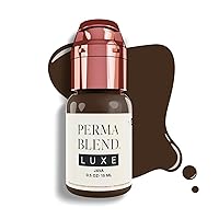 Perma Blend Luxe - Java - Microblading Ink for Permanent Eyeliner - Professional Tattoo Ink - Brown Tattoo Ink Makeup - Vegan (0.5 oz)