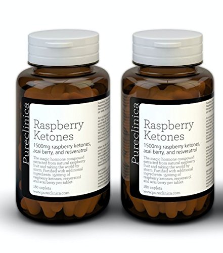 Raspberry Ketones - 1500mg x 360 Tablets (2 Bottles of 180 Tablets Each - 6 Months Supply) - 300% Strength of Normal Raspberry Ketones. SKU: RK3x2
