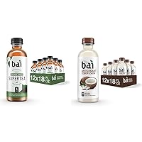 Bai Iced Tea and Bai Coconut Flavored Water Bundle (12 Count)