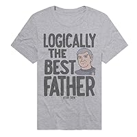 Popfunk Official Star Trek Star Trek Logically The Best Father Adult Unisex Classic Ring-Spun T-Shirt