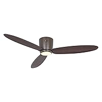 CasaFana Eco Plano II Energy-Saving Ceiling Fan 132 cm Bronze with LED Lighting and Remote Control