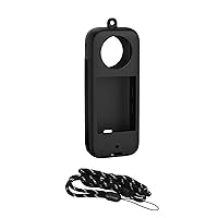 LICHIFIT Silicone Case Protective Shell Skin Camera Cover with Lanyard for Insta360 X3 Action Camera Accessories