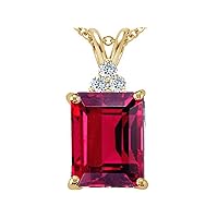 Tommaso Design Created Ruby Pendant Necklace 14kt Gold