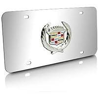Cadillac Classic Logo Chrome Stainless Steel License Plate