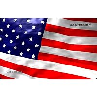 The ORIGINAL Shatterproof, Flexible, Credit Card Sized Mirror (USA flag)