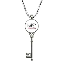Celebrate Father's Day Blessing Festival Pendant Vintage Necklace Silver Key Jewelry