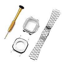 Stainless Steel Modification Kit For Apple Watch Case & Band 7 6 5 4 3 41mm 44mm 45mm Strap frame Strap For iWatch Women Luxury