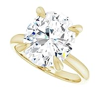 JEWELERYIUM 6 CT Oval Cut Colorless Moissanite Engagement Ring, Wedding/Bridal Ring Set, Halo Style, Solid Sterling Silver, Anniversary Bridal Jewelry, Precious Rings for Woman