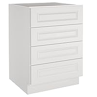 LOVMOR Kitchen Base Cabinets, Drawer Base Cabinet, 4-Drawer,Soft Close Hardware, 24 x 24 x 34.5 inch