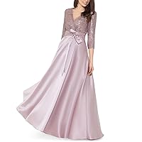 Xscape 3/4 Sleeve Sequin Top Stain Ballgown