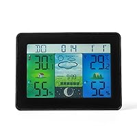 Multi-Functional Weather Forecast Clock Household Indoor Outdoor Temperature Humidity Desktop