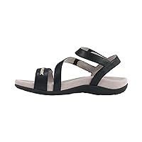 Aetrex Women's Gabby Orthopedic Strappy Sandals For Women - Adjustable Open Toe Arch Support