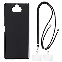 Sony Xperia 8 Case + Universal Mobile Phone Lanyards, Neck/Crossbody Soft Strap Silicone TPU Cover Bumper Shell for Sony Xperia 20 (6”)