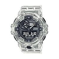 Casio G-Shock GA-700SKE-7A Wristwatch, Brand, Men's, Kids, Boys, Analog, Digital, Date, Calendar, Waterproof, Black, White, Skeleton, Parallel Import, Bracelet Type, Bracelet Type