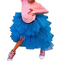 WDPL High Low Puffy Layers Tulle Skirt for Girls