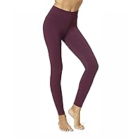 HUE Women's Ultra Soft Cotton Leggings with Wide Waistband, Full and Capri Length