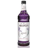 Lavender Syrup, Aromatic and Floral, Natural Flavors, Great for Cocktails, Lemonades, and Sodas, Non-GMO, Gluten-Free (1 Liter)