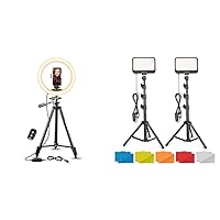 UBeesize TR50 Ring Light and LED Video Light Kit for Photography and Videography