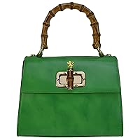 Pratesi Leather Bag for Women Castalia R298/26 in cow leather - Radica Emerald Made in Italy