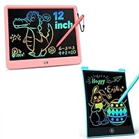 KOKODI 12 inch LCD Writing Tablet Doodle Board+10 Inch Kids Toys LCD Writing Tablet(Pink+Light Blue)
