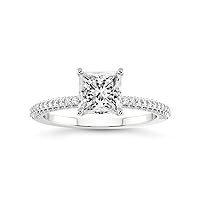 FRIENDLY DIAMONDS Diamond Ring Gift For Mom 1 Ct - 5 Ct IGI Certified Lab Grown Diamond Ring | 14K Or 18K White, Yellow Or Rose Gold | Grace Micro Pave Eternity Diamond Ring | FG-VS1-VS2 Quality