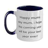 Epic Single mom Two Tone 11oz Mug, Happy mums day mum, i hope this coming!, Fun Gifts for Mother from Son, Birthday Unique Gifts