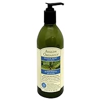OrgAvalon anics Peppermint Hand and Body Lotion, 12 Ounce Bottle (Pack of 12)