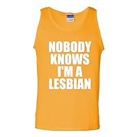City Shirts Nobody Knows I'm A Lesbian Adult Tank Top