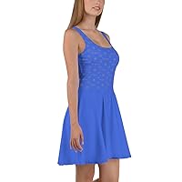 Fashion's Elegance Collection Blue and Tan Skater Dress