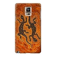 jjphonecase R2901 Lizard Aboriginal Art Case Cover for Samsung Galaxy Note 4