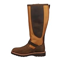 JUSTIN Boots Men's Cottonwood Hickory Brown Square Toe 17in Tall Snake Boot