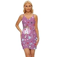 PattyCandy Womens Tie Waist Mini Dress Cute Cupid Spring Florals Wrap Tie Front Dress, XS-5XL