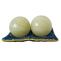 Afghanistan Jade Chinese Baoding Balls Exercise Stress Hand Balls Natural Chinese Health Medicine Marble Balls Light Green