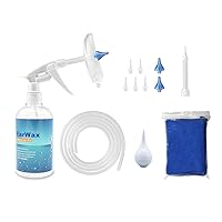 Ear Wax Removal Tool Ear Irrigation Flushing-System for Adults & Kids-Perfect Ear Cleaning Kit-Syringe 3 Disposable Tip Ear Cleaner Earwax Removal Kit Flush Ear Cleansing Tool Set Includes Drops and
